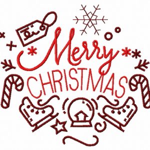 Merry Christmas 14 embroidery design