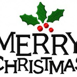 Merry Christmas 2 embroidery design