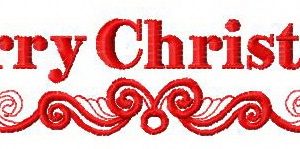 Merry Christmas 4 embroidery design