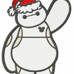Merry Christmas Baymax embroidery design