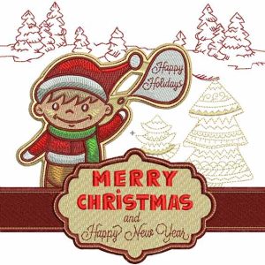 Merry Christmas 10 embroidery design