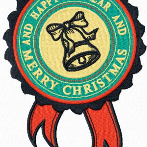 Merry Christmas embroidery design