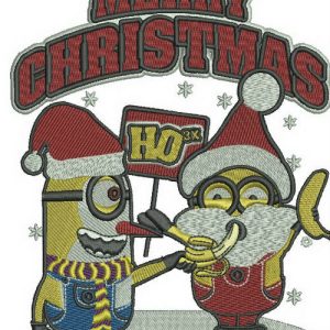 Merry Christmas HO 3x embroidery design