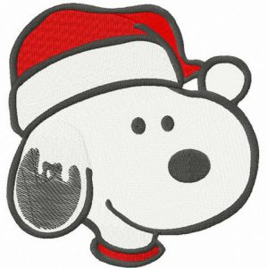 Merry Christmas Snoopy embroidery design
