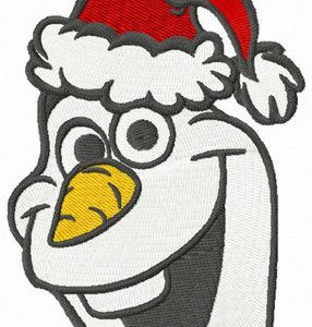 Merry X-mas Olaf embroidery design