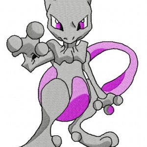 Mewtwo embroidery design