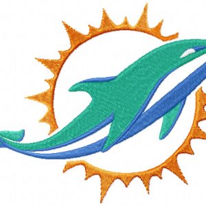 Miami Dolphins 2013 logo embroidery design