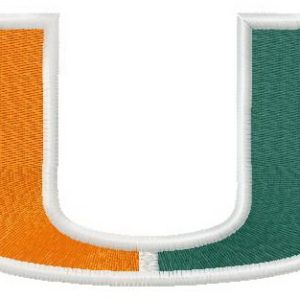 Miami Hurricanes logo embroidery design