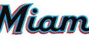 Miami Marlins 2019 small logo embroidery design