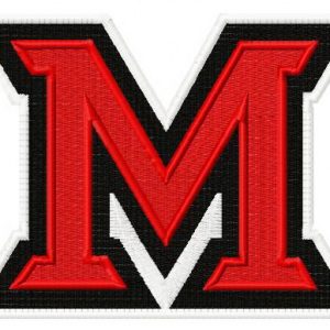 Miami RedHawks logo embroidery design