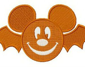 Mickey bat embroidery design