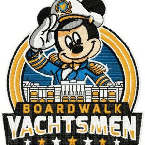 Mickey boardwalk yachtsmen embroidery design