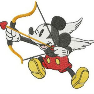 Mickey cupid embroidery design