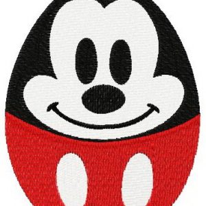 Mickey egg embroidery design
