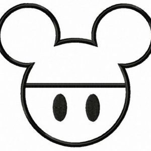 Mickey emblem applique embroidery design