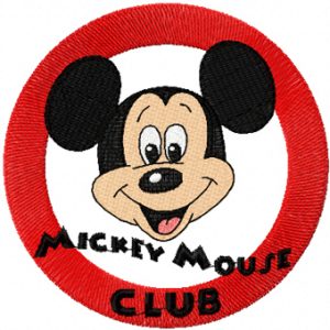 Mickey Mouse Club Logo embroidery design