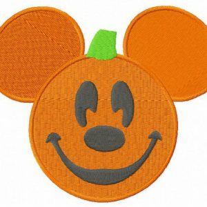 Mickey Mouse funny pumpkin embroidery design