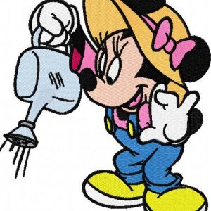 Minnie Mouse gardener 2 embroidery design