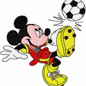 Mickey like soccer embroidery design