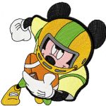 Mickey Mouse out WIN embroidery design