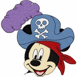 Mickey Mouse pirat 2 embroidery design