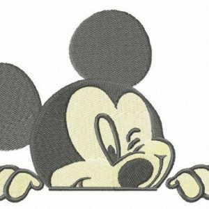 Mickey spies embroidery design
