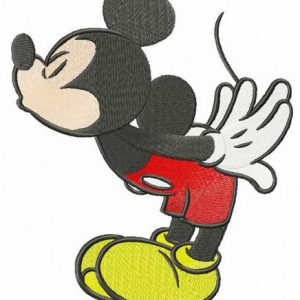 Mickey's first kiss embroidery design