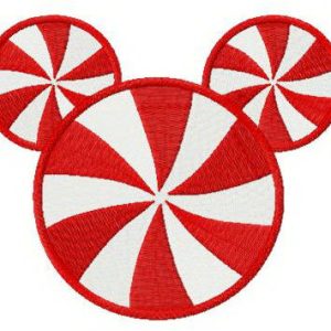 Mickey candy embroidery design