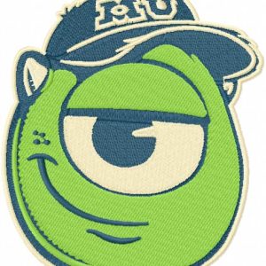 Mike Wazowski badge embroidery design