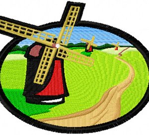 Mill embroidery design