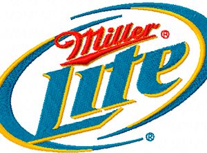 Miller lite beer logo embroidery design