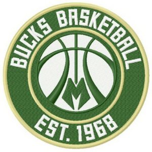 Milwaukee Bucks logo embroidery design