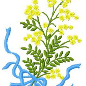 Mimosa embroidery design