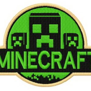 Minecraft badge embroidery design