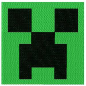 Minecraft Creeper embroidery design