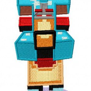 Minecraft knight embroidery design