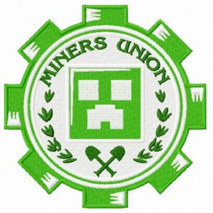 Miners Union logo embroidery design