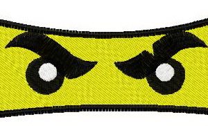 Mini figure's eyes embroidery design
