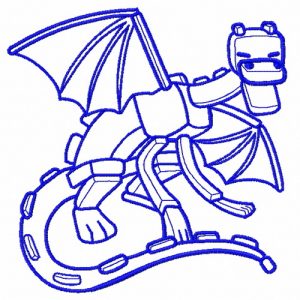 Minecraft dragon 2 embroidery design