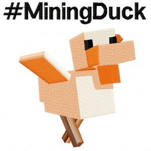 Mining Duck embroidery design