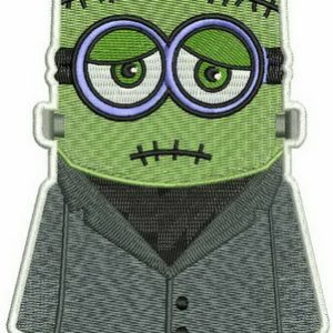 Minion as Frankenstein embroidery design