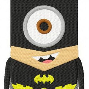 Minion batman costume embroidery design