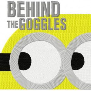 Minion: behind the goggles embroidery design