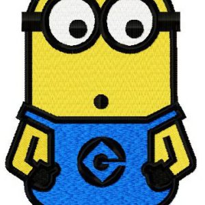 Minion confused 2 embroidery design