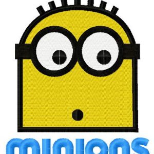 Minion confused 3 embroidery design