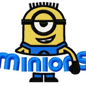 Minion grins 2 embroidery design