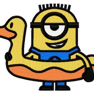 Minion grins embroidery design