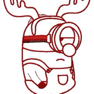Minion in deer costume 2 embroidery design