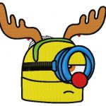 Minion in deer costume 3 embroidery design
