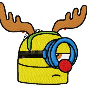 Minion in deer costume 3 embroidery design